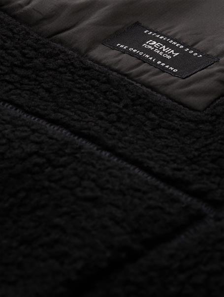 Teddyjacke mit Stehkragen black