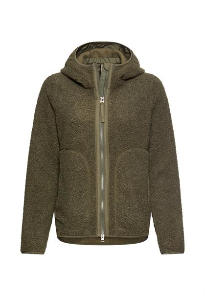 Teddyjacke mit wärmenden Taschenfutter dark olive