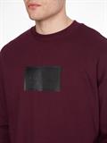 TEXTURED LOGO BOX COMFORT CREW passion plum