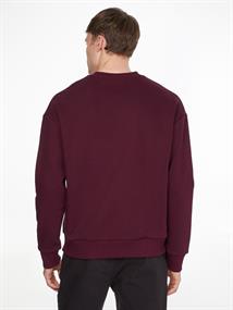 TEXTURED LOGO BOX COMFORT CREW passion plum