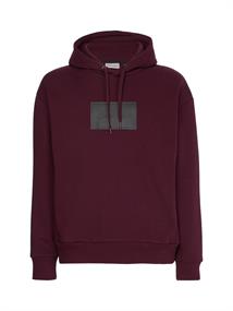 TEXTURED LOGO BOX COMFORT HOODIE passion plum