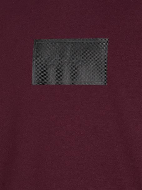 TEXTURED LOGO BOX COMFORT HOODIE passion plum