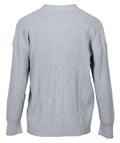 TEXTURED RELAXED V-NK CARDIGAN light grey heather