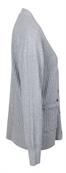 TEXTURED RELAXED V-NK CARDIGAN light grey heather