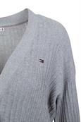 TEXTURED RELAXED V-NK CARDIGAN light grey heather