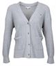 TEXTURED RELAXED V-NK CARDIGAN light grey heather