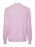 TEXTURED RELAXED V-NK CARDIGAN luminous lilac