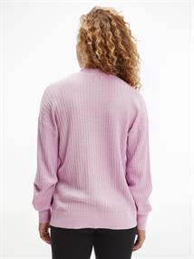 TEXTURED RELAXED V-NK CARDIGAN luminous lilac