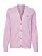 TEXTURED RELAXED V-NK CARDIGAN luminous lilac