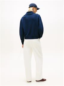 TH SCRIPT HALF ZIP TERRY SWTSHRT dark night navy