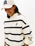 TH SCRIPT MDRN TERRY SWTSHRT calico- black stp