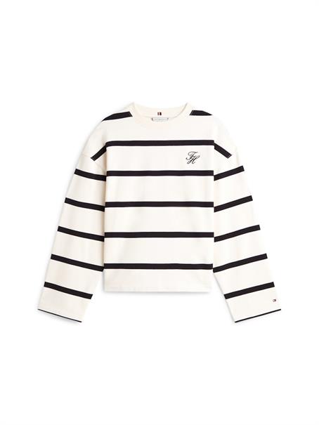 TH SCRIPT MDRN TERRY SWTSHRT calico- black stp