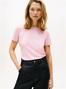 TH SCRIPT REG C-NK SS TEE bonita pink