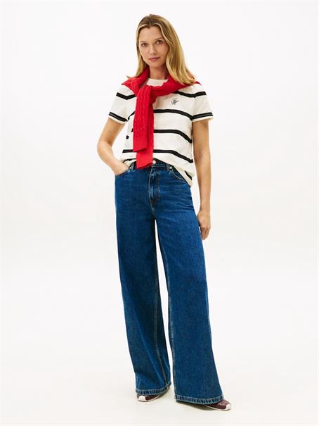 TH SCRIPT REG C-NK SS TEE calico - black stp