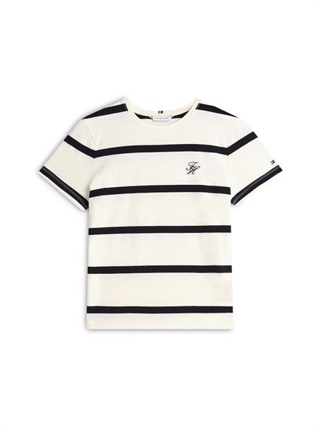 TH SCRIPT REG C-NK SS TEE calico - black stp