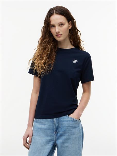 TH SCRIPT REG C-NK SS TEE dark night navy