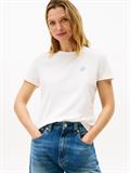 TH SCRIPT REG C-NK SS TEE ecru