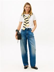 TH SCRIPT REG C-NK SS TEE ecru