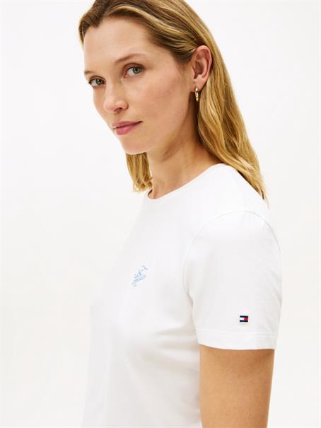 TH SCRIPT REG C-NK SS TEE ecru