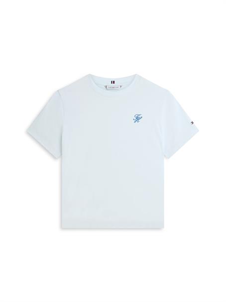 TH SCRIPT REG C-NK SS TEE keepsake blue