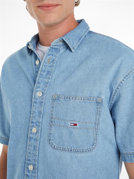 TJM CASUAL SS DENIM OVERSHIRT mid indigo