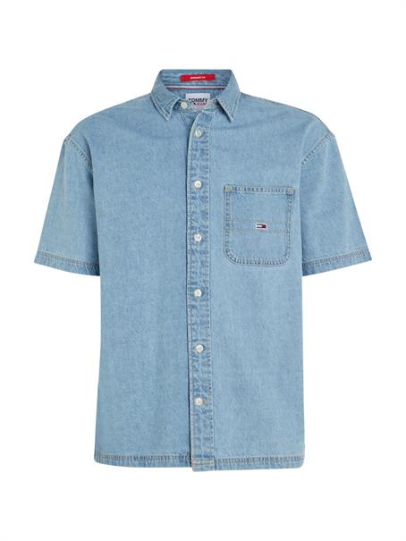 TJM CASUAL SS DENIM OVERSHIRT mid indigo