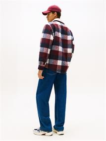 TJM CHECK TEDDY OVERSHIRT EXT dark night navy - buffalo check