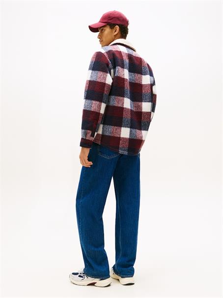 TJM CHECK TEDDY OVERSHIRT EXT dark night navy - buffalo check