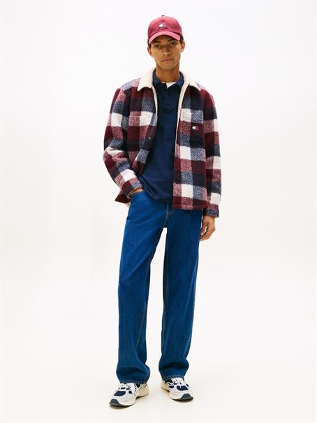 TJM CHECK TEDDY OVERSHIRT EXT dark night navy - buffalo check