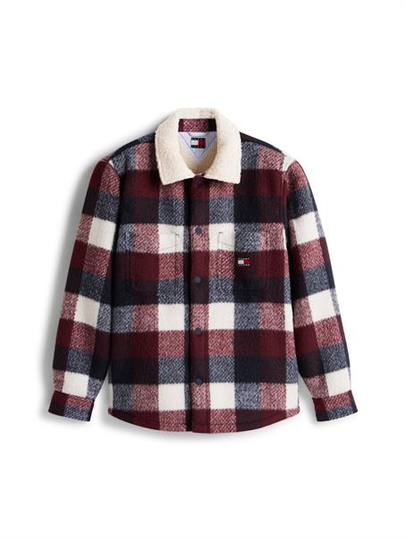TJM CHECK TEDDY OVERSHIRT EXT dark night navy - buffalo check