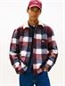 TJM CHECK TEDDY OVERSHIRT EXT dark night navy - buffalo check