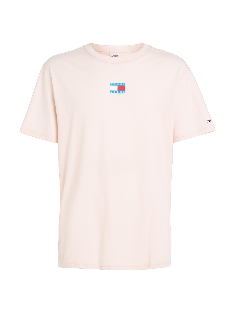 Tommy Jeans Herren T-Shirt TJM CLSC CENTER POP FLAG TEE faint pink bequem  online kaufen bei | T-Shirts