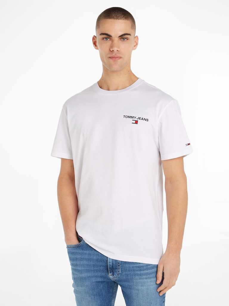 Tommy Jeans Herren T-Shirt TJM CLSC LINEAR BACK PRINT TEE white bequem  online kaufen bei | Rundhalsshirts