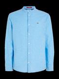 TJM CLSC MAO LINEN BLEND SHIRT blau