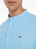 TJM CLSC MAO LINEN BLEND SHIRT blau