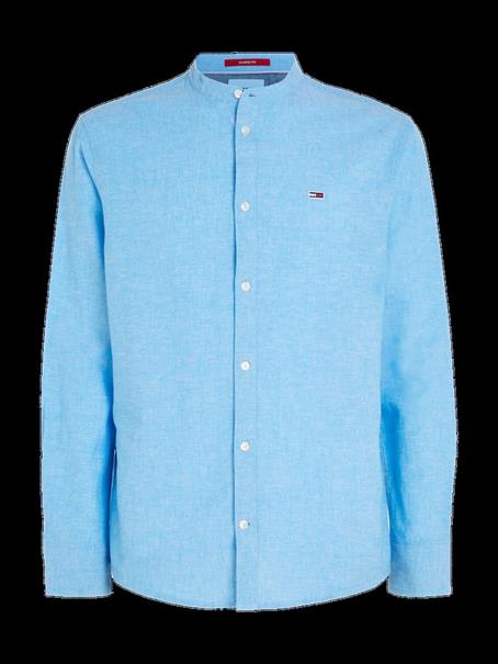 TJM CLSC MAO LINEN BLEND SHIRT blau