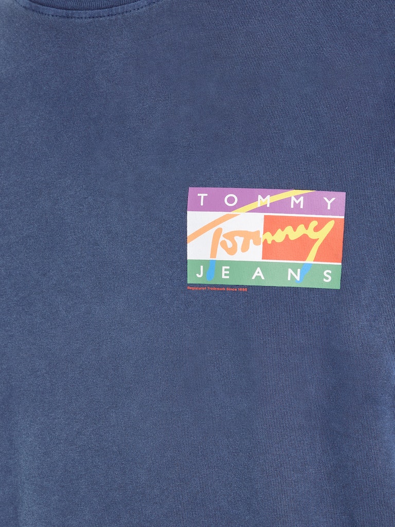 Tommy Jeans Herren T-Shirt TJM CLSC SIGNATURE POP FLAG TEE twilight navy  bequem online kaufen bei