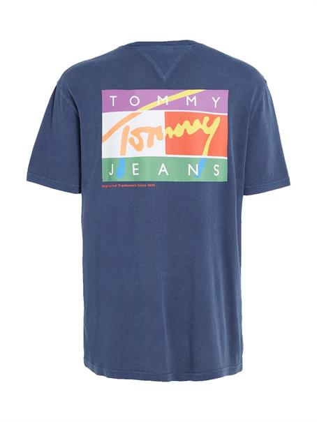 TJM CLSC SIGNATURE POP FLAG TEE twilight navy