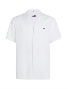 TJM LINEN BLEND CAMP SHIRT EXT white