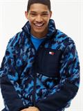 TJM MIX TEDDY JACKET dark blue - aop