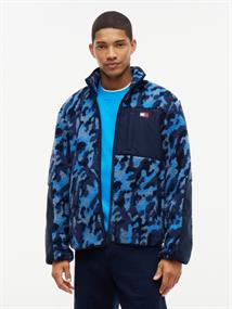 TJM MIX TEDDY JACKET dark blue - aop