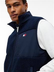 TJM MIX TEDDY VEST dark blue