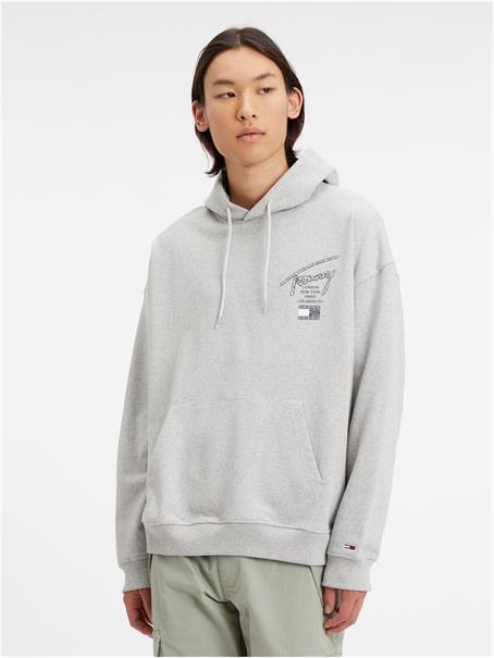 TJM OVZ AOP BACK HOODIE silver grey htr