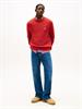 TJM REG BADGE SWEATER EXT terracotta red