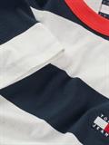 TJM REG BOLD STRIPE TEE dark night navy - ecru