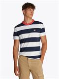 TJM REG BOLD STRIPE TEE dark night navy - ecru