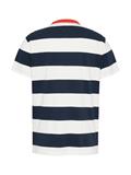 TJM REG BOLD STRIPE TEE dark night navy - ecru