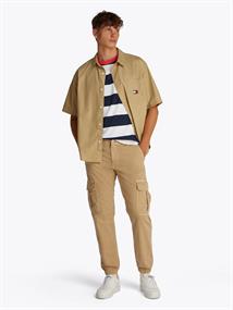 TJM REG BOLD STRIPE TEE dark night navy - ecru