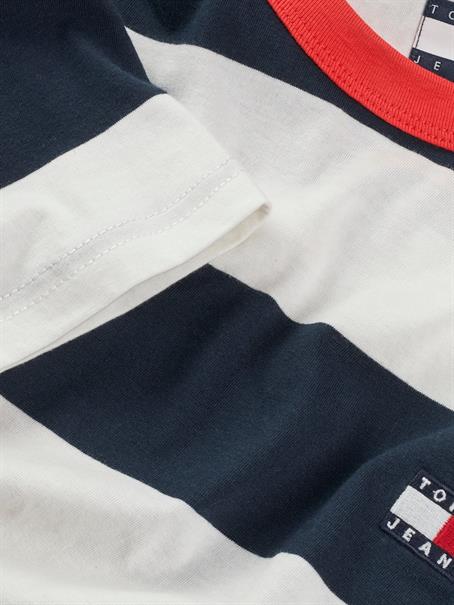 TJM REG BOLD STRIPE TEE dark night navy - ecru