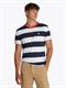 TJM REG BOLD STRIPE TEE dark night navy - ecru